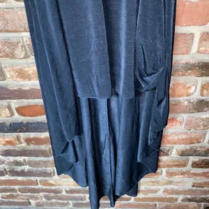 H&M Black Sleeveless High Low Mini - Maxi Sheer Mesh Dress Women's Size XS thumbnail 3