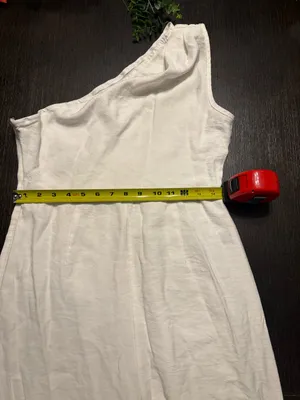 One-Shoulder White Wide-Leg Jumpsuit thumbnail 6
