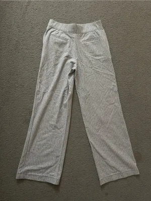 Truth Women's Wide-Leg Pinstripe Pants in Light Gray thumbnail 2