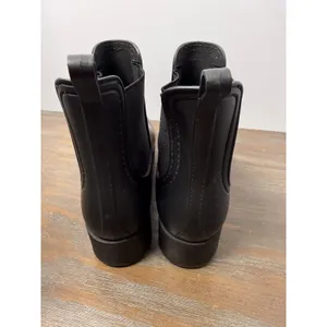 Jeffrey Campbell Women's Size 8 Black Chelsea Rain Boots Ankle Pull On thumbnail 8