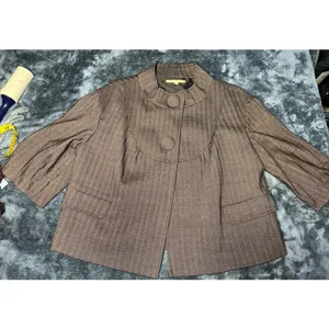 Gianni Bini Herringbone Wool Blend Cropped Jacket - Size M thumbnail 5