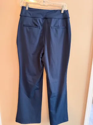 Halara Sz M Navy Blue Wide-Leg Pants With Pockets Size Medium Stretchy Polyeste thumbnail 2
