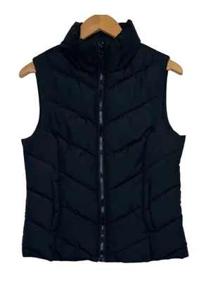 New Aeropostale Puffer Vest Womens Small Black Remixed Down Quilted Outdoor thumbnail 1