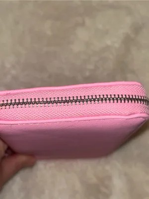 Steve Madden Wallet bubble gum Pink silver Zipper wallet Wristlet cardholder thumbnail 3