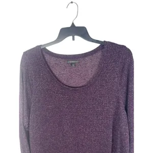 Lane Bryant Purple Sparkle 3/4 Sleeve Lightweight Asymmetrical Sweater 22/24 thumbnail 4