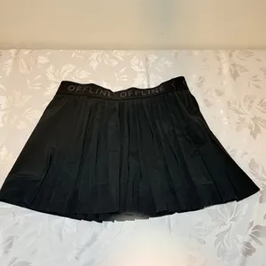 OFFLINE by Aerie Pleated Black Athletic Tennis Pickleball Skirt Large thumbnail 2