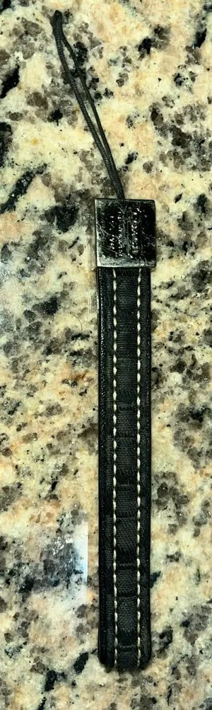 Vintage Coach phone charm/ band Sleek Black & Sliver thumbnail 1