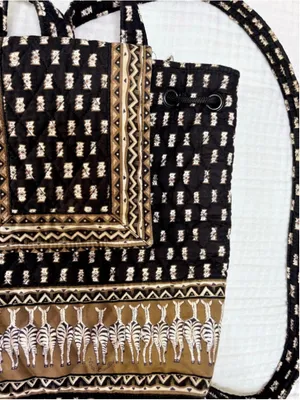 Women's Vera Bradley Black & Brown Zebra Print Quilted Backpack One Size thumbnail 15