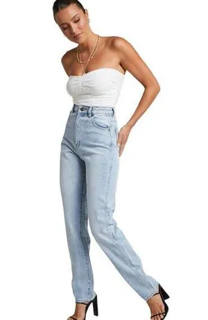 ROLLA’S Elle Super High-Rise Relaxed Jeans in G’Day Mate Wash Size 24 thumbnail 1