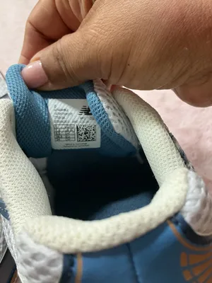 New Balance White Sneakers with Gold and Blue Accents 153 thumbnail 7