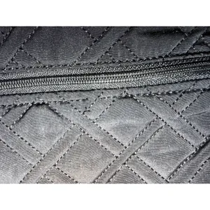 Vera‎ Bradley Black Quilted Triple Zip Hipster Crossbody Bag thumbnail 4