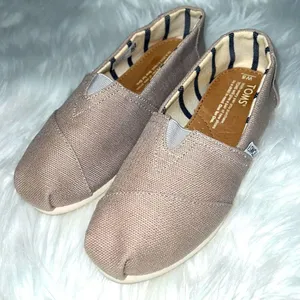 TOMS Alpargata Natural Heritage Canvas Wide Width Shoes Size W5 thumbnail 2