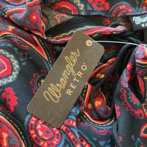 Nwt Wrangler Retro Americana Dress In Black/Red thumbnail 4