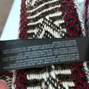 Zara Knit Oversized Sweater Jacket Chunky Slouchy Duster Burgundy Gray Small S thumbnail 12