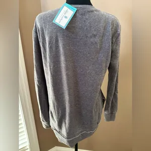 Simply Southern Women’s Anti Social Mom Club Sweatshirt in Gray thumbnail 3