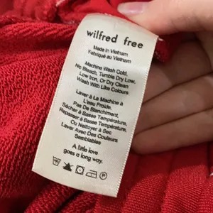 Aritzia Wilfred Free Shimada red track pants with ankle zip size XXS thumbnail 11
