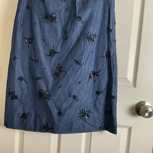 Zara Woman’s Navy Dress Sequin Detail size Medium thumbnail 7