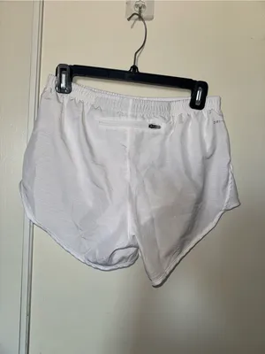 Nike White Women's Athletic Running Shorts thumbnail 2