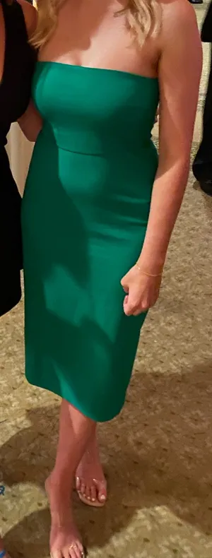 NBD Lost Paradise Strapless Midi Dress Kelly Green thumbnail 8