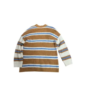 American Eagle‎ Outfitters Striped Sweater XS Tan Neutral Minimalist Pullover thumbnail 2