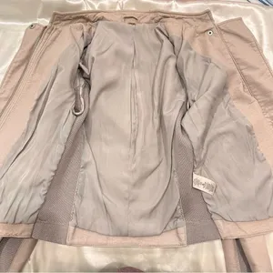 Free People Cool and Clean Faux Leather Moto Jacket 0 Pink Sand Biker Boho Chic thumbnail 13