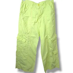 BDG Urban Outfitters NWOT Lime Y2K Low Rise Baggy Wide Leg Cotton Cargo Pant thumbnail 5
