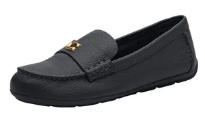 NWT COACH Womens Sculpted C Leather Driver Loafer Shoes Midnight Navy Blue 7.5B thumbnail 1