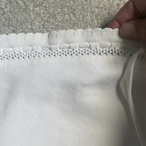 Meshki Knit Tube Top Scalloped Edges Cottagecore Boho White Women's Size Large thumbnail 4