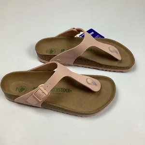 Birkenstock Gizeh Rivet logo Soft Pink Textile Vegan Thong Sandals Size 9 NEW! thumbnail 4