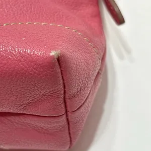 Dooney & Bourke Pink Pebbled Leather Small Shoulder Bag Purse Gold Logo Plate thumbnail 11