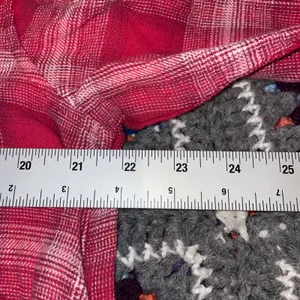 Wild Fable Women Red Plaid Flannel Shirt Button Up Long Sleeve Western Shacket M thumbnail 6
