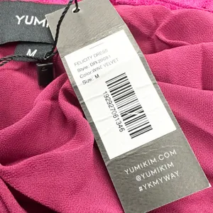 NEW Yumi Kim Womens M Felicity V-neck Midi Velvet Formal‎ Dress Wine Burgundy thumbnail 9