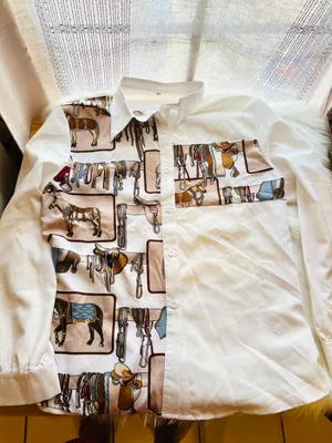 Equestrian Blouse White Size XL thumbnail 4