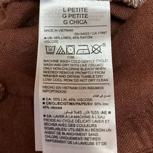 Old Navy Women's Brown High Rise Waist Band Ankle Straight Leg Trouser Pants L thumbnail 5