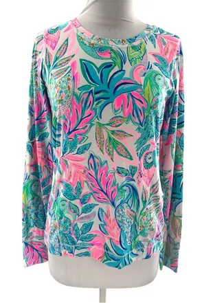 Lilly Pulitzer‎ UPF 50+ Luxletic Renay Sunguard top "Toucan Do It Better" Size S thumbnail 1