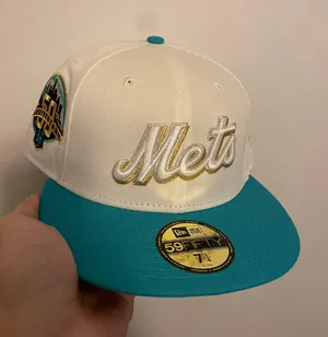 Hat club noho exclusive Rushmore saucy pack New York Mets 50th anniversary patch size 7 1/4 brand new thumbnail 1