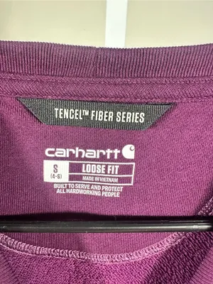 N265. Carhartt Crewneck Sweatshirt - Women's small Plum Color. Fits up to large thumbnail 3