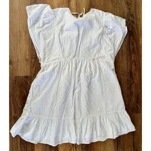 Knox Rose Women’s Dress XL White Multi Color Embroidered Boho Casual Pockets EUC thumbnail 3