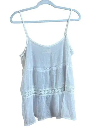 Hollister Women's White Shear This Strap Top thumbnail 1