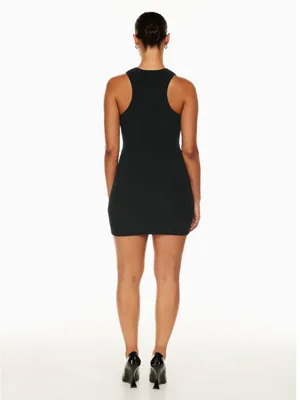 NEW Aritzia Babaton Sculpt Knit Racer Mini Dress Black Ribbed Bodycon Womens S thumbnail 3