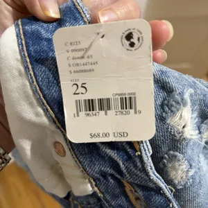 NWT Button Fly Distressed Women's Denim Jean Shorts The Free People 25 Festival thumbnail 6
