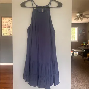 2 /$30 Hyfve Hyfve Hyfve denim linen dress mini size Large coastal thumbnail 6