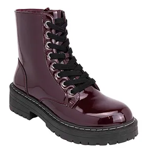 TRUE CRAFT Women’s Faux Leather Combat Boots thumbnail 2