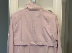 Adidas Sz M Lilac Purple Jacket Windbreaker W White Stripes & Logo thumbnail 4
