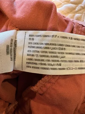 Abercrombie & Fitch Drawstring lined Pants linen blend in Dusty Pink thumbnail 4