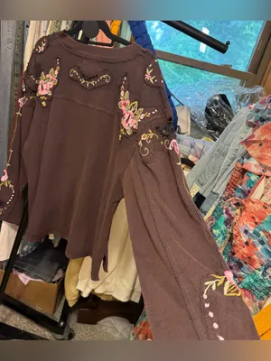 NWT Free People We The Free Lilith Tee - chocolate brown - Medium thumbnail 10