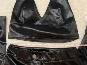 NWOT Reign Set Black Halter Top and Pants thumbnail 10
