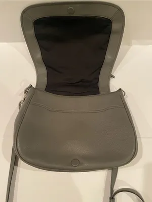 Marc Jacobs Empire Crossbody Bag Gray Pebbled Leather Purse thumbnail 4