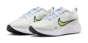 Nike Downshifter 12 Running Sneakers (Sz 8.5) Summit White/ Lime Blast thumbnail 1