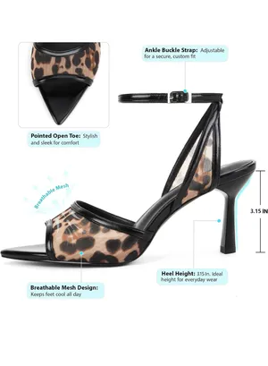 Mesh 3 inch stiletto heels thumbnail 2